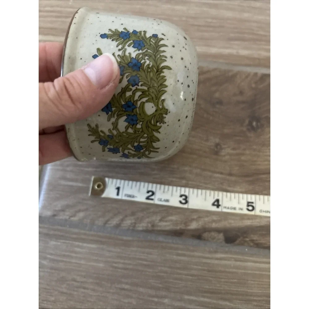 Vintage Speckled Takahashi Japanese Flower Pot With Holes For Hanging‎ 3.5